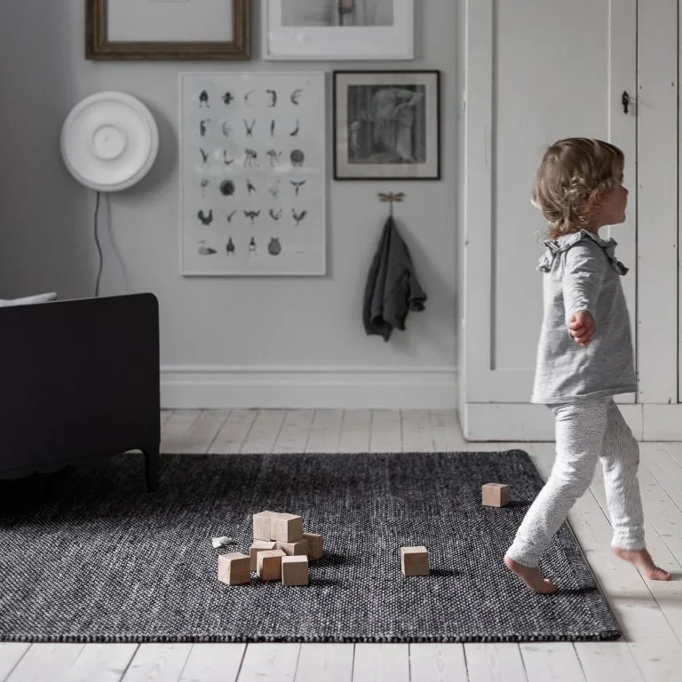 Scandi Living Lea Wollen Vloerkleed Zwart 7 Scandi Living Lea Wollen Vloerkleed Zwart - Afbeelding 5