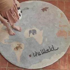 OYOY The World Kindervloerkleed Ø120 Cm -Vloerkleden winkel 44173 01 02 a7877df848