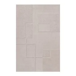 Layered Swedish Grace Oatmeal Wollen Vloerkleed