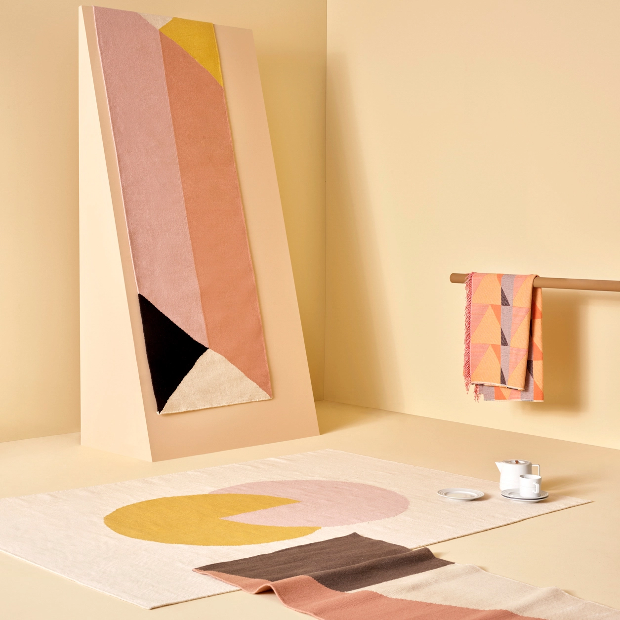 NJRD Rectangles Blocks Kelim Vloerkleed Roze 4 NJRD Rectangles Blocks Kelim Vloerkleed Roze - Afbeelding 2