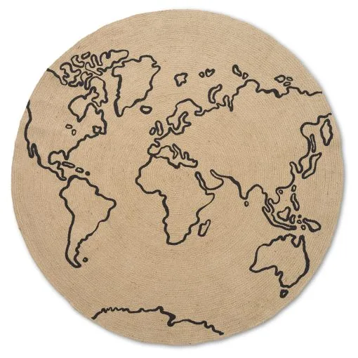 Ferm LIVING World Jute Vloerkleed Large Ø130 Cm 8 Ferm LIVING World Jute Vloerkleed Large Ø130 Cm -Vloerkleden winkel 46439 01 01 eb6f097314