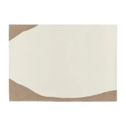 Scandi Living Flow Wollen Vloerkleed Wit-beige