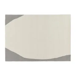 Scandi Living Flow Wollen Vloerkleed Wit-grijs