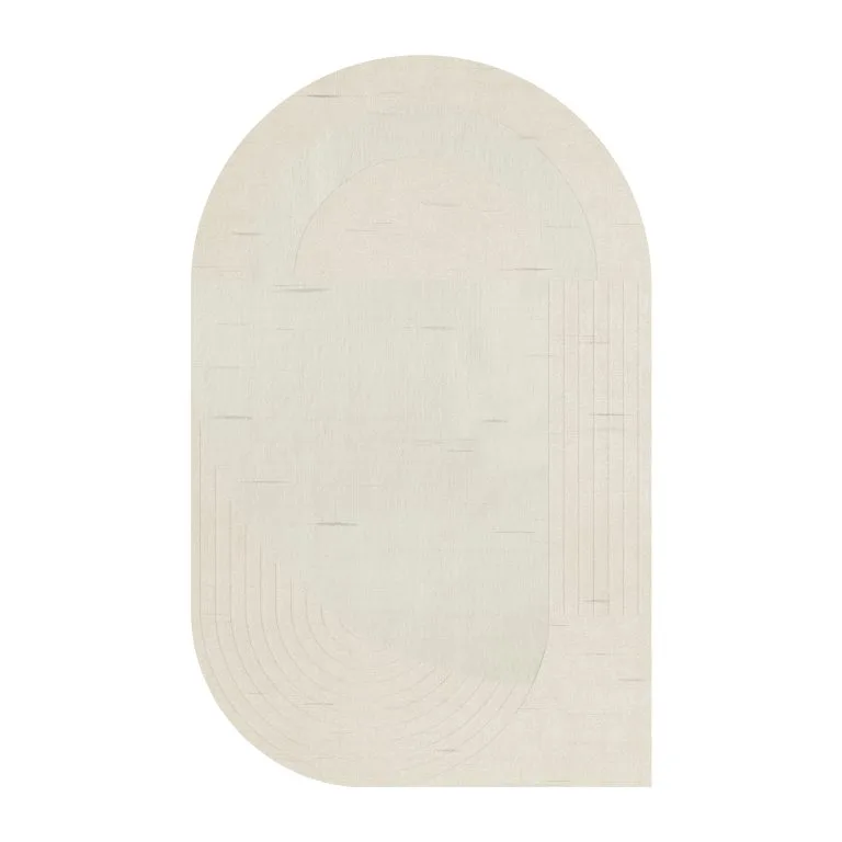 Layered Circular Wollen Vloerkleed 180x270 Cm 3 Layered Circular Wollen Vloerkleed 180x270 Cm