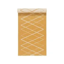 Scandi Living Peak Kunststof Vloerkleed Mustard